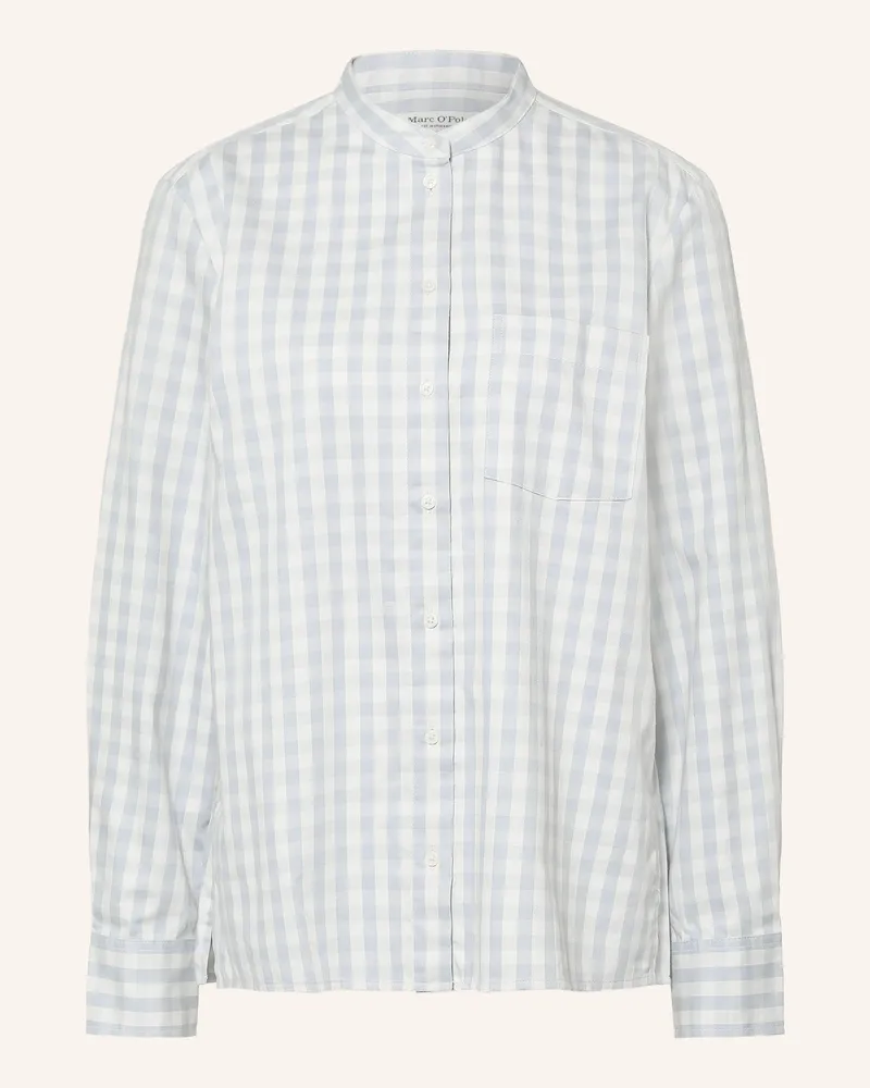 Marc O'Polo Flanellbluse blau Hellgrau