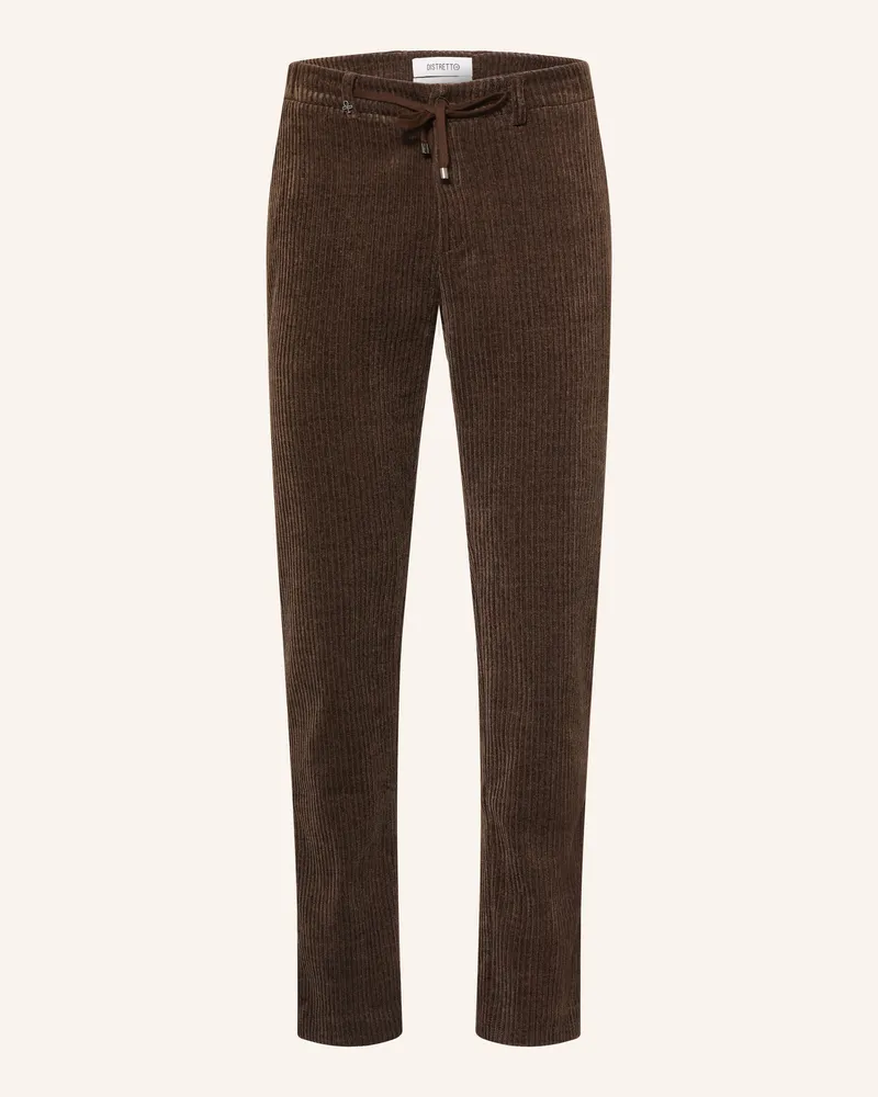 DISTRETTO12 Cordhose Torino York Extra Slim Fit braun 0027