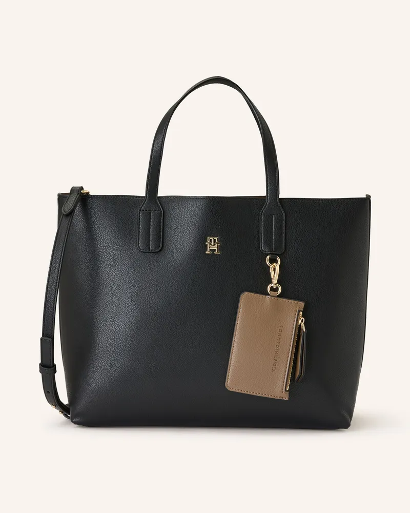Tommy Hilfiger Handtasche Satchel Mit Pouch schwarz Schwarz