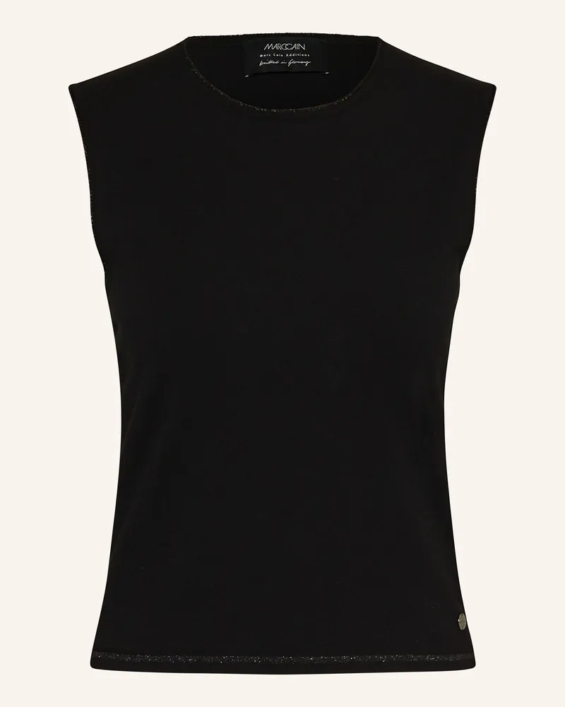Marc Cain Top Mit Glitzergarn schwarz Schwarz