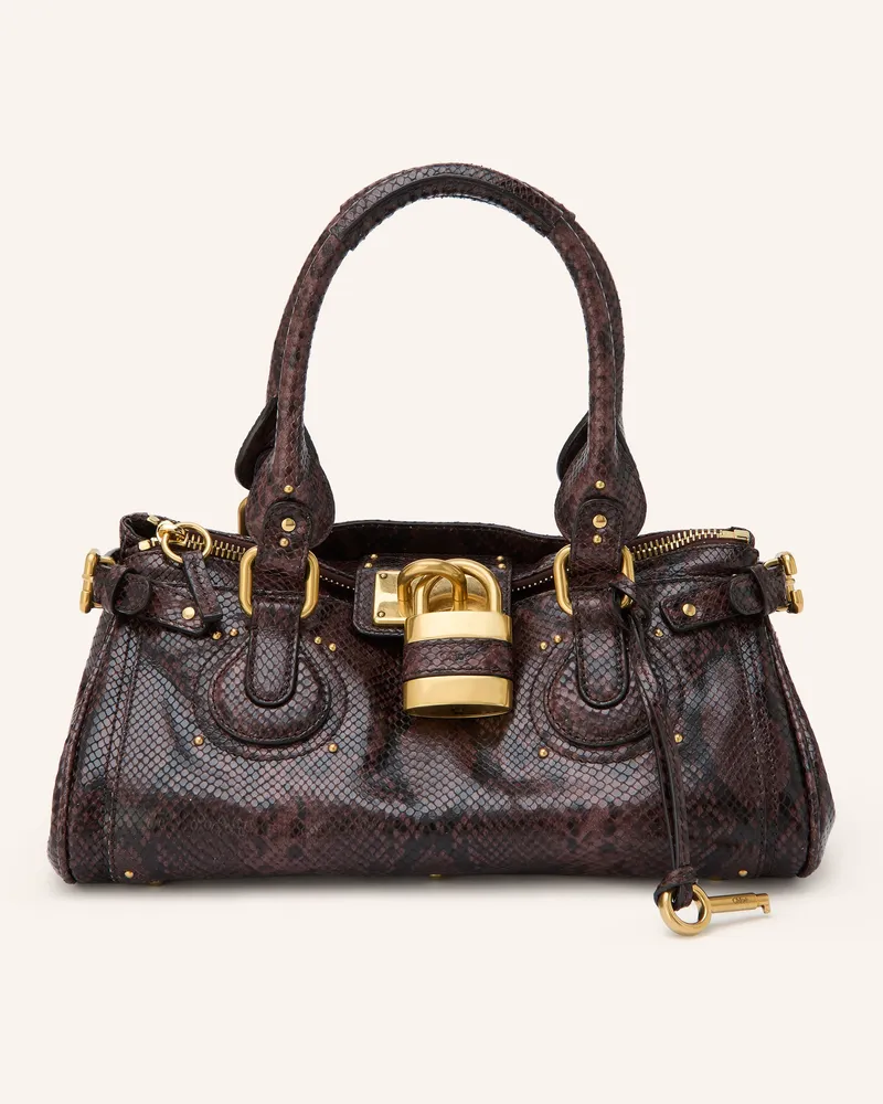 Chloé Handtasche Paddington Mit Nieten braun 24x