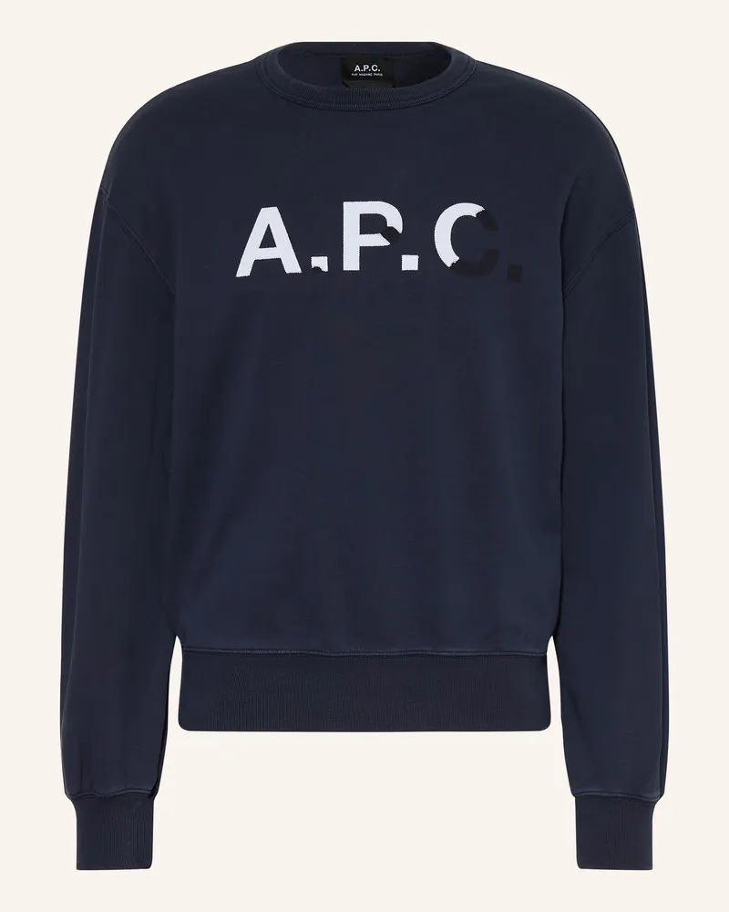 A.P.C. Sweatshirt blau Dunkelblau