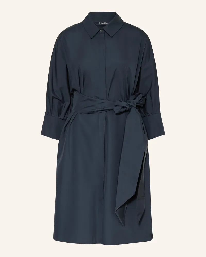 Max Mara Hemdblusenkleid Tabata Mit 3/4-Arm blau Dunkelblau