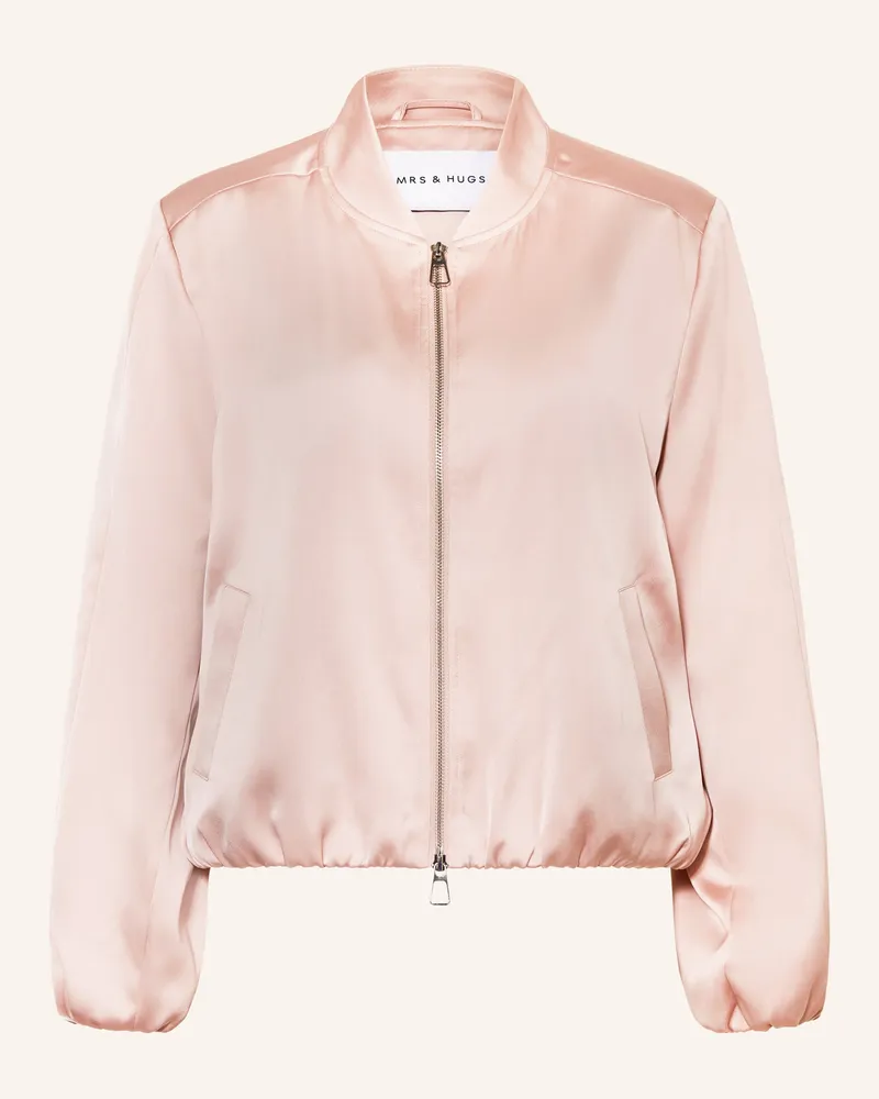 Mrs & HUGS Satinblouson rosa Rosé