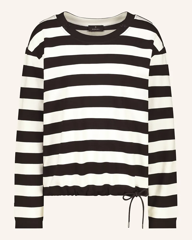 monari Sweatshirt mit Schmucksteinen Schwarz