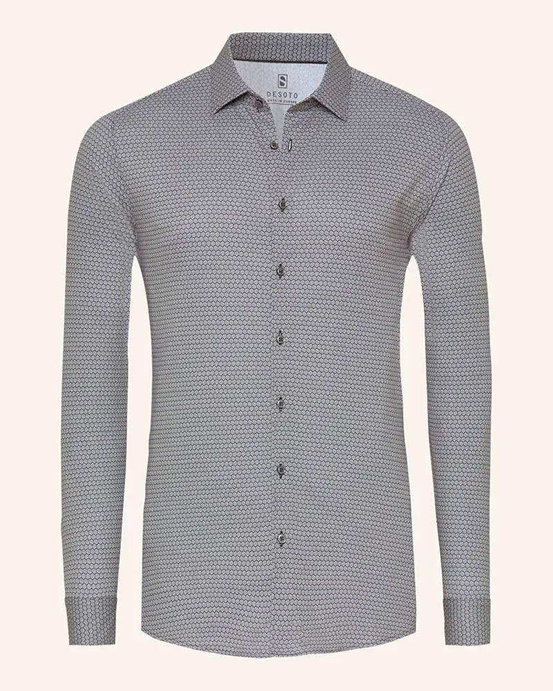 DESOTO Jerseyhemd Slim Fit Schwarz
