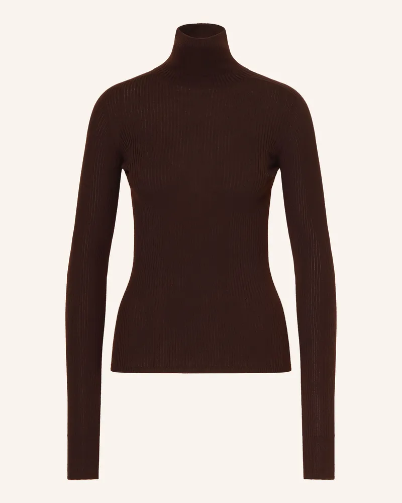 SPORTMAX Rollkragenpullover Centro braun Dunkelbraun