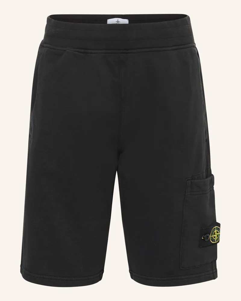 Stone Island Sweatshorts schwarz Schwarz