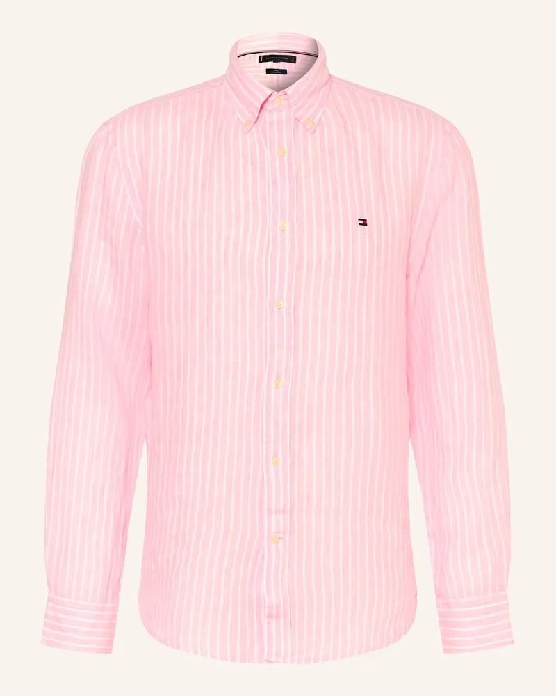 Tommy Hilfiger Leinenhemd Regular Fit pink Rosa