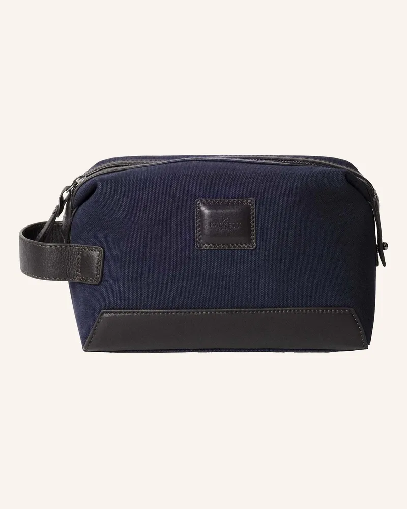 Hackett Kosmetiktasche WELLS CANVAS WASHBAG Dunkelblau