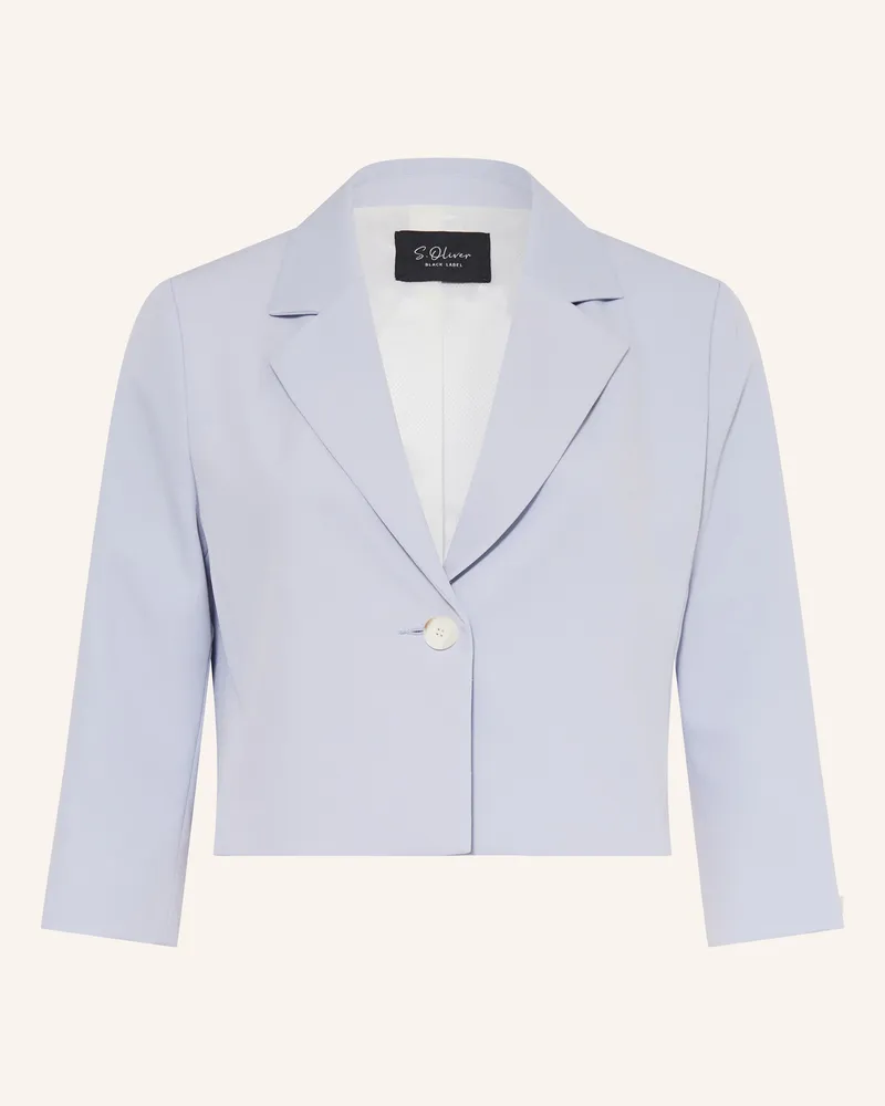 S.Oliver Cropped-Blazer mit 3/4-Arm Hellblau