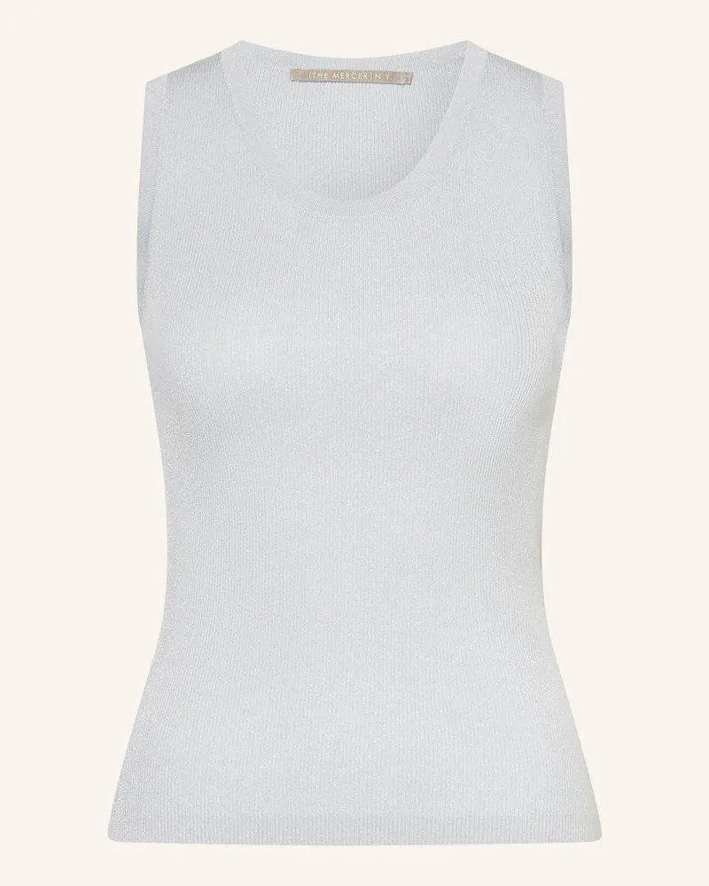 (THE MERCER) N.Y. Stricktop Mit Glitzergarn blau Hellblau