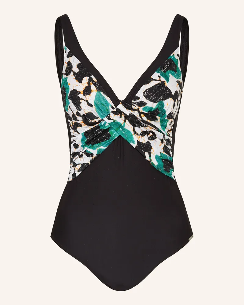 Charmline Shape-Badeanzug COOL BAROQUE mit Glitzergarn Schwarz