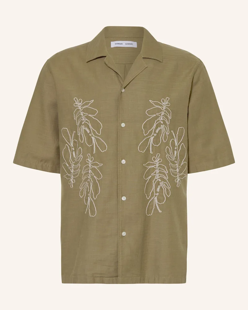 Samsøe & Samsøe Resorthemd Saoscar Comfort Fit gruen Khaki