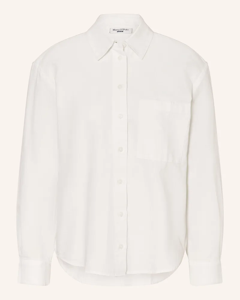 Marc O'Polo Hemdbluse mit Leinen Weiss