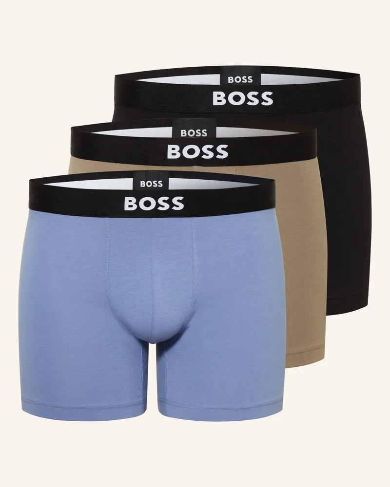 HUGO BOSS 3er-Pack Boxershorts One blau Hellblau