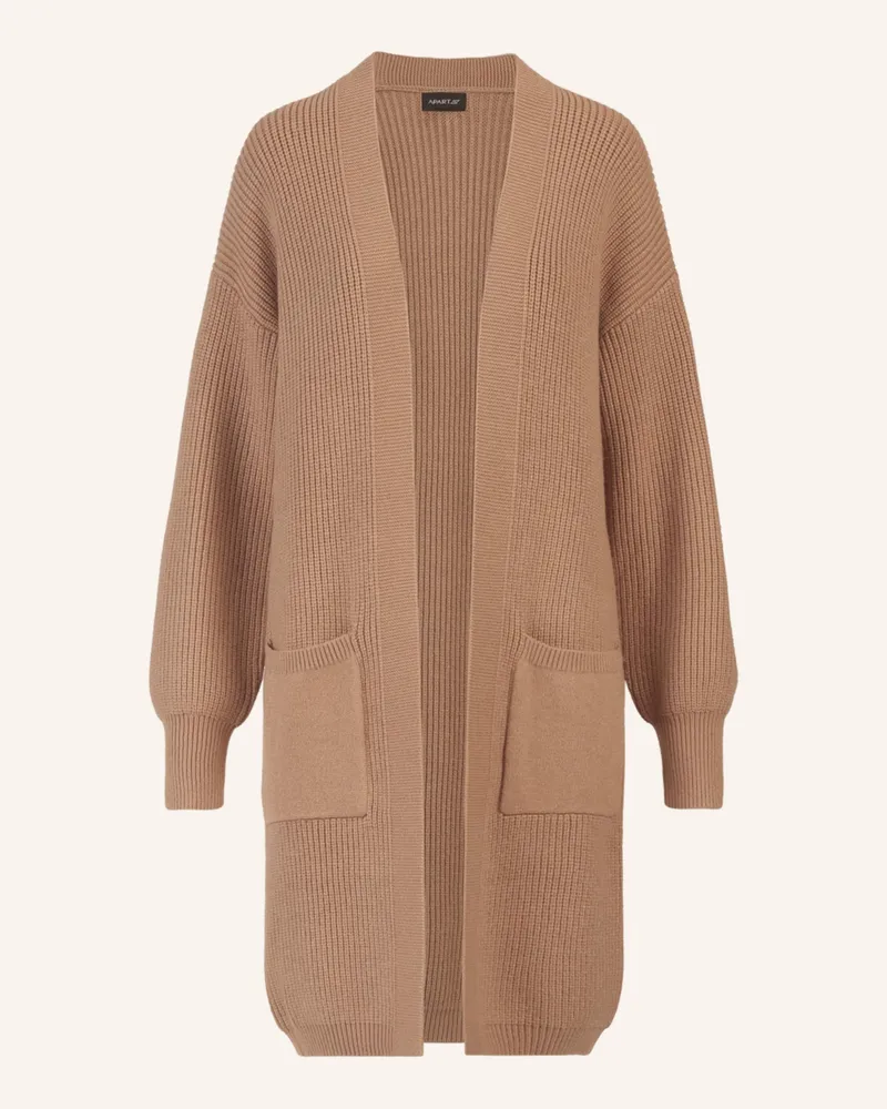 Apart Lange Strickjacke Camel