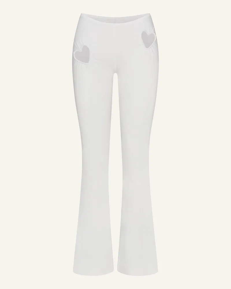 SKIMS Lounge-Hose Cotton Jersey weiss Snow