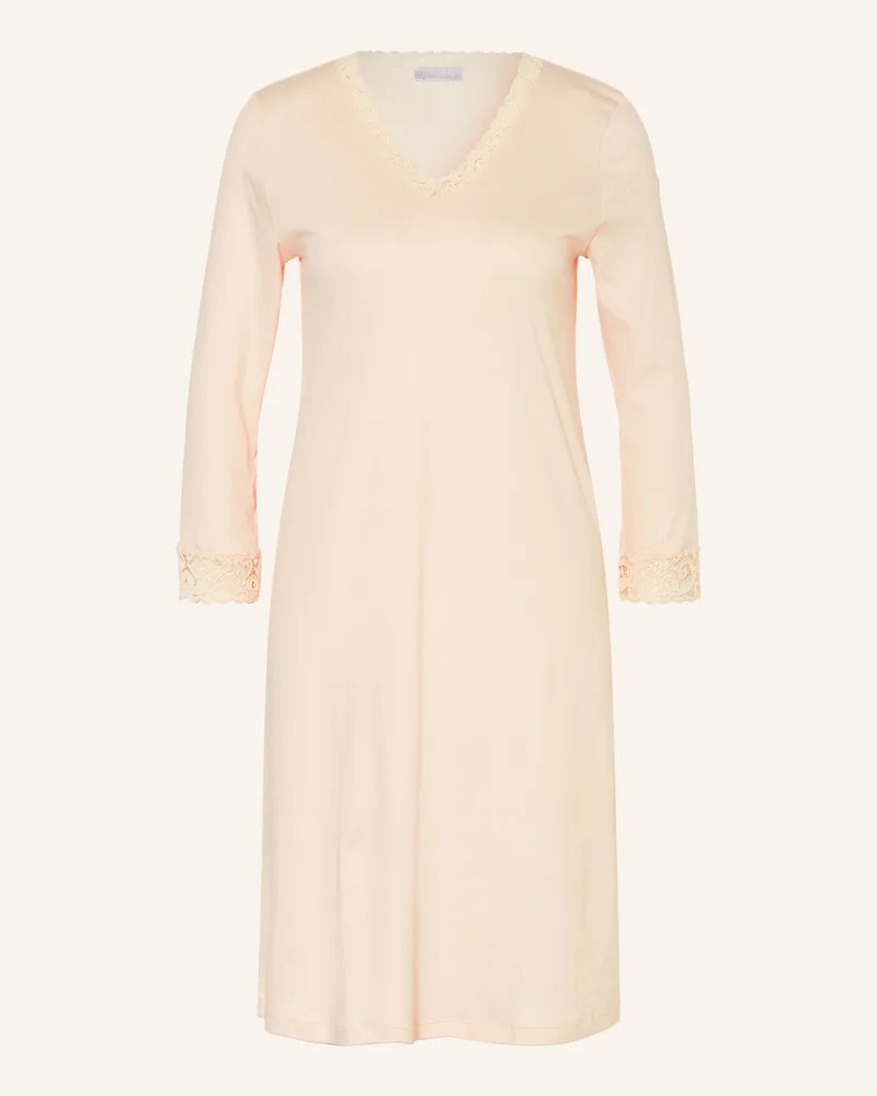 Hanro Nachthemd Moments Mit 3/4-Arm pink Nude