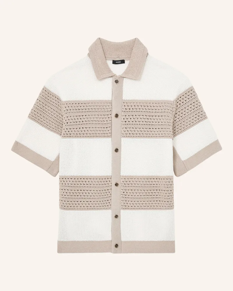 Reiss Strickhemd Marek Comfort Fit weiss Weiss