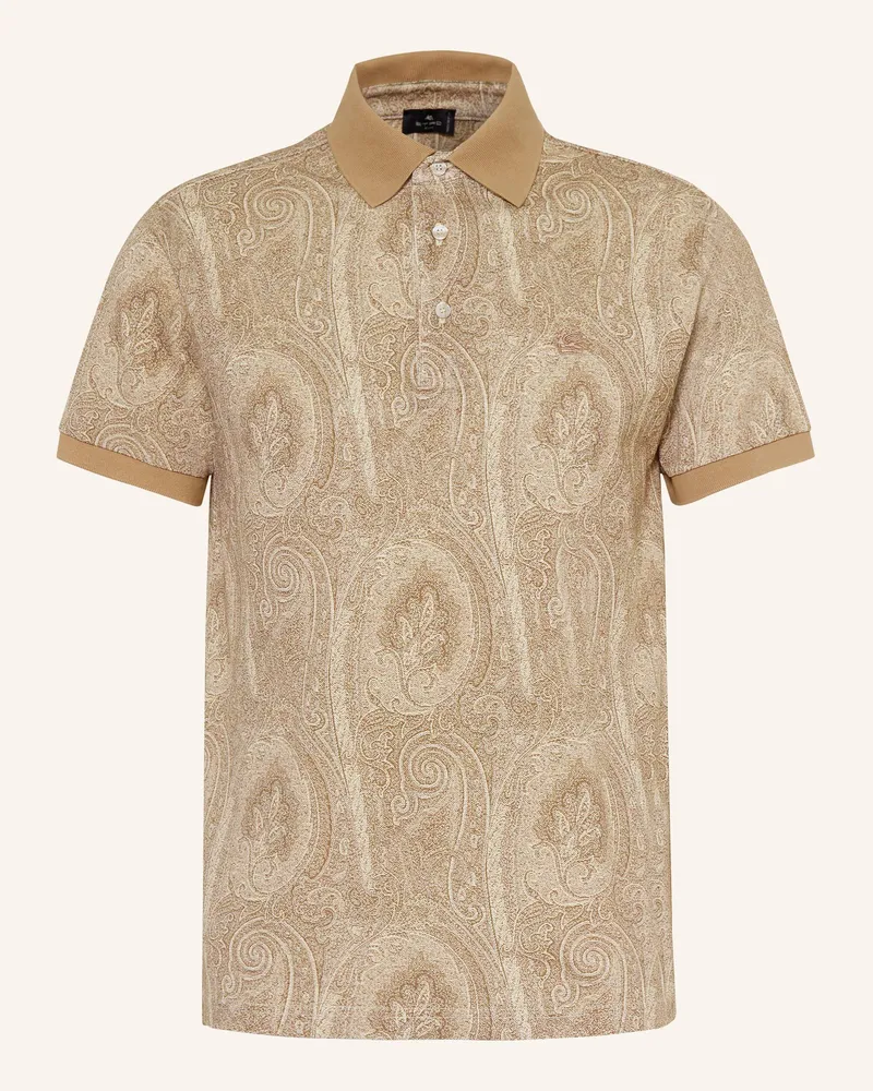 Etro Jersey-Poloshirt Regular Fit Camel