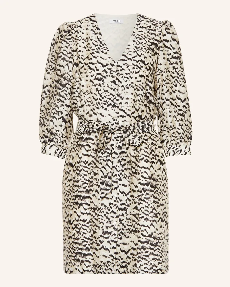 MOSS COPENHAGEN Hemdblusenkleid Mschphilida Mit 3/4-Arm schwarz Schwarz