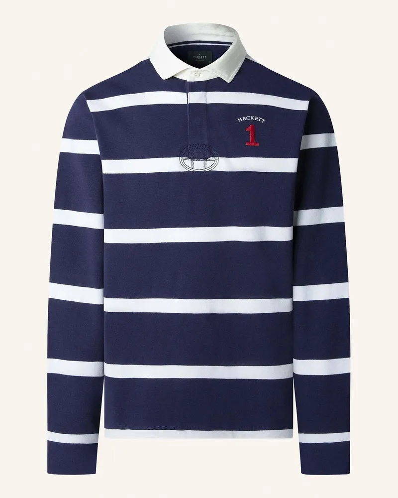 Hackett Poloshirt HERITAGE NBR STR RBY Blau