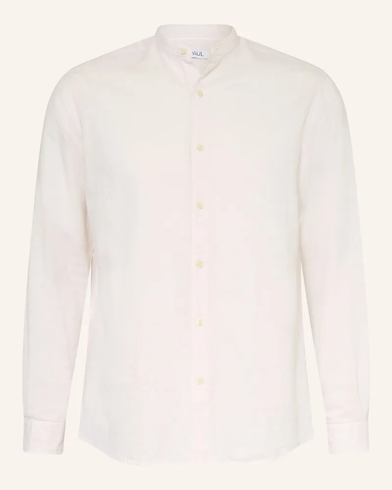 paul Hemd Comfort Fit mit Stehkragen Weiss
