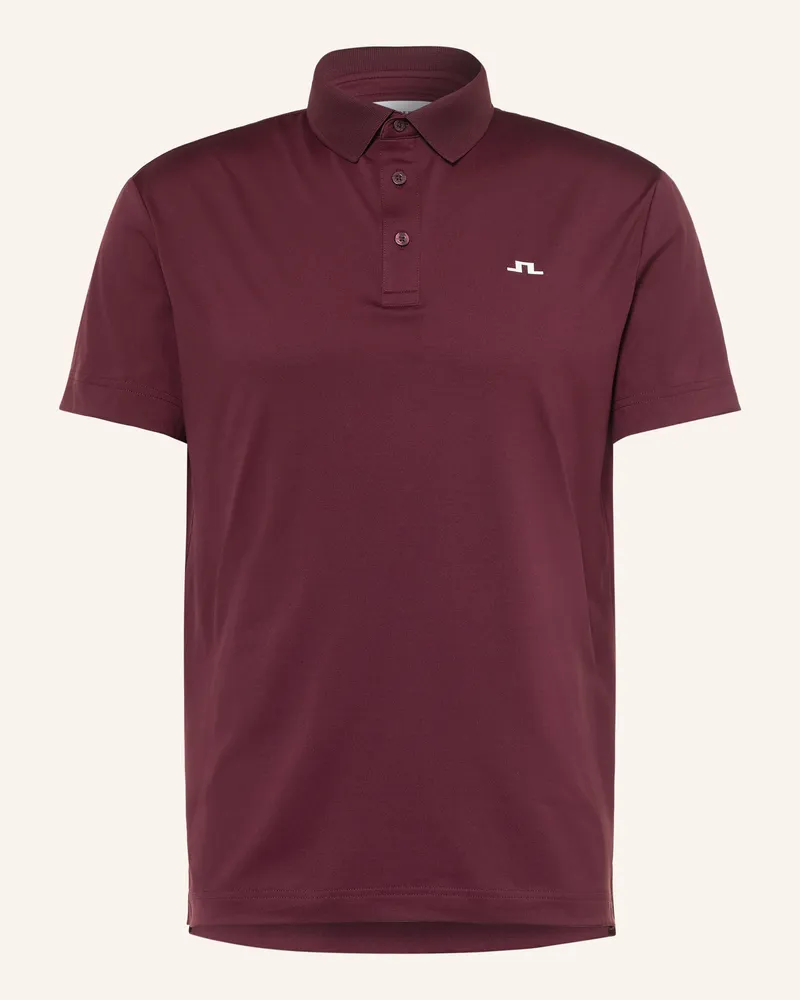 J.Lindeberg Funktions-Poloshirt rot Dunkelrot