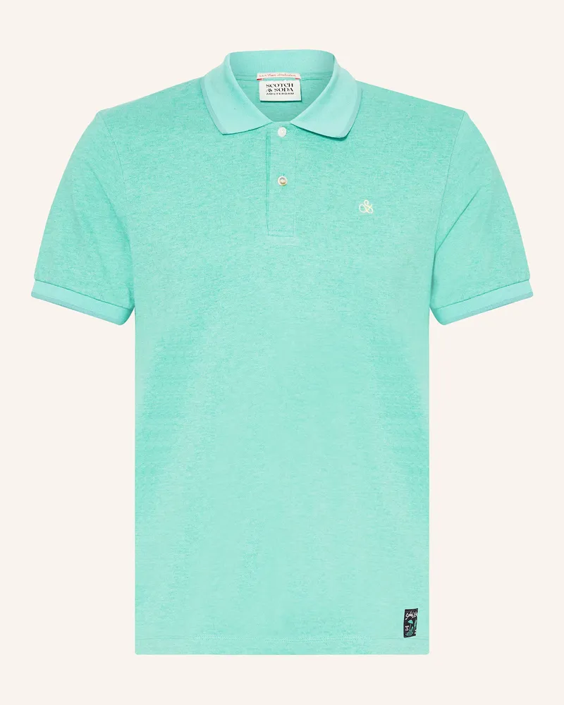 Scotch&Soda Piqué-Poloshirt Regular Fit Türkis