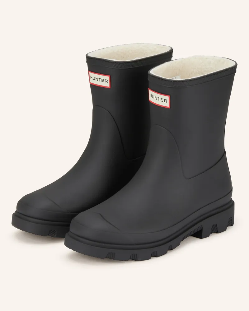 Hunter Boots Downpour Short schwarz Dunkelgrau