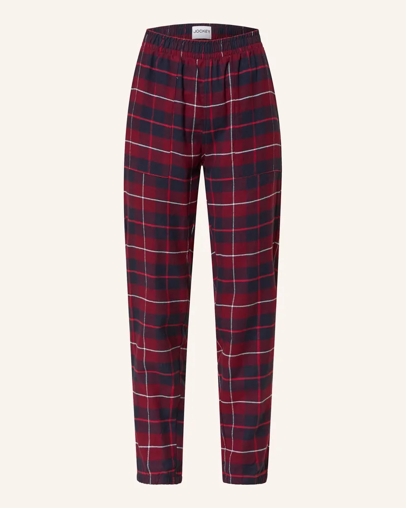 Jockey Schlafhose EVERDAY FLANNEL aus Flanell Dunkelrot