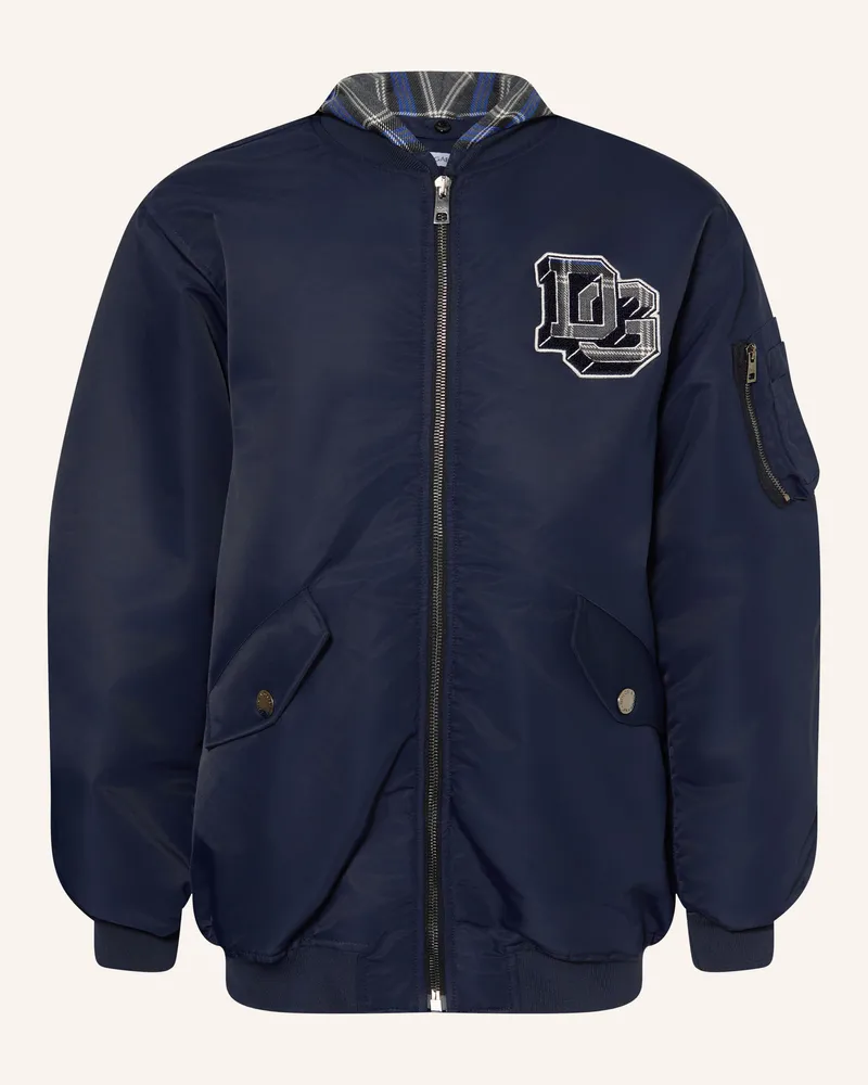 Dolce & Gabbana Blouson Mit Abnehmbarer Kapuze blau Dunkelblau