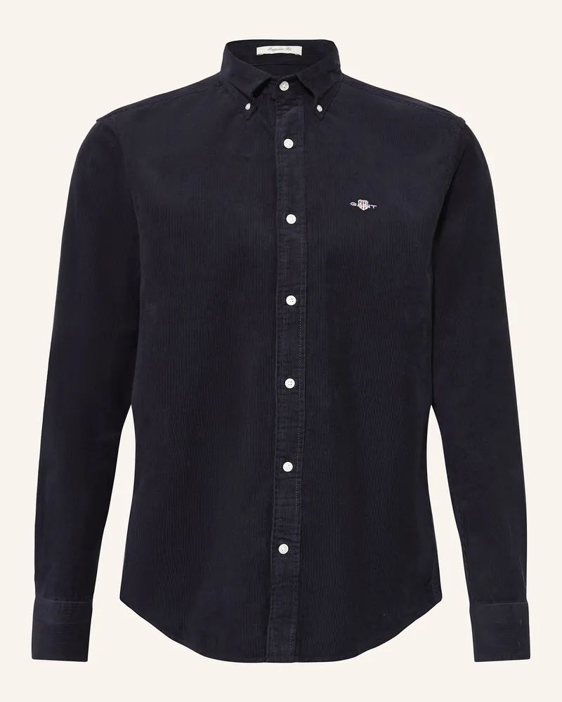 Gant Cordhemd Regular Fit blau Dunkelblau