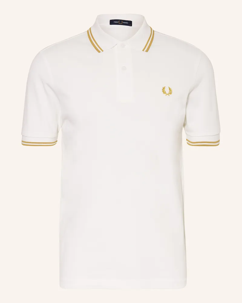 Fred Perry Piqué-Poloshirt Weiss