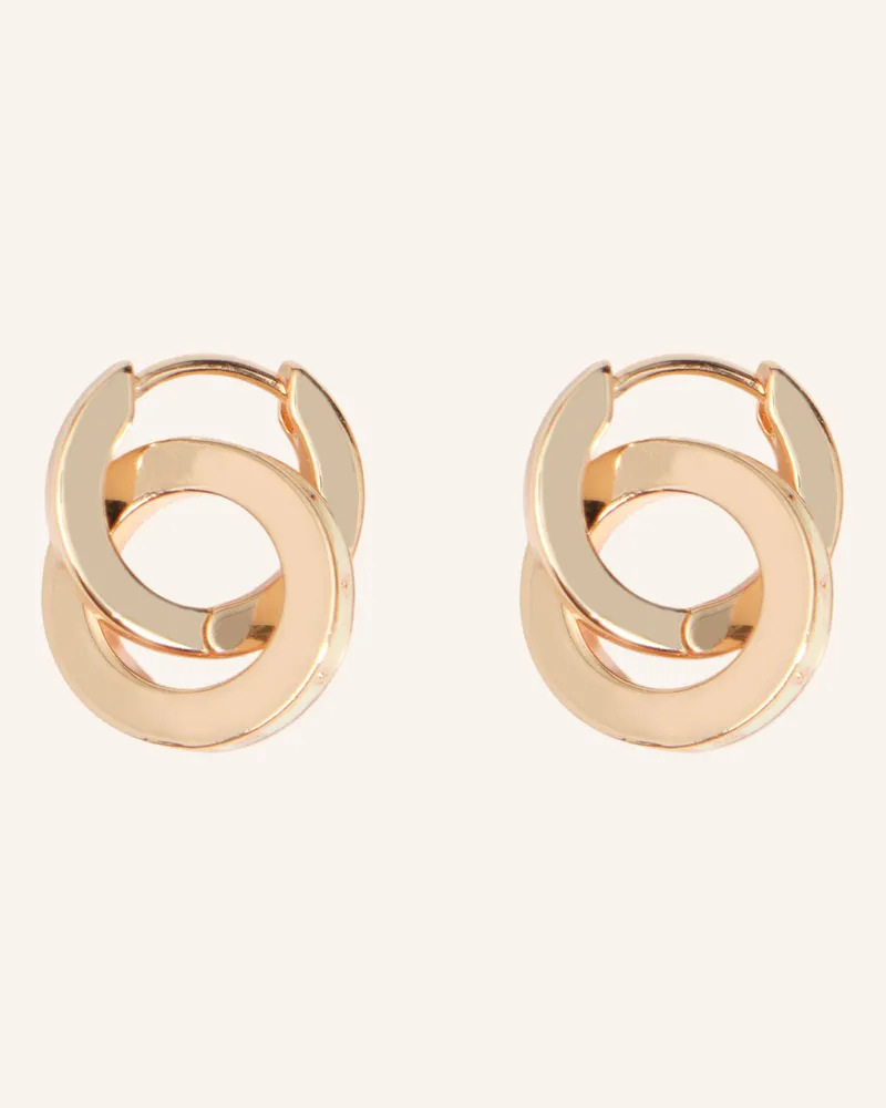 BIMBA Y LOLA Doppelreifen-Logo-Ohrringe weiss Weiss