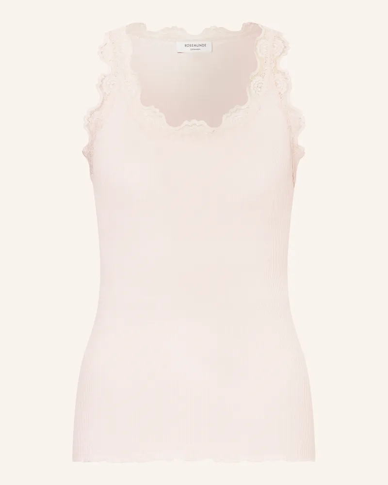 Rosemunde Seidentop Babette Mit Spitze rosa Hellrosa