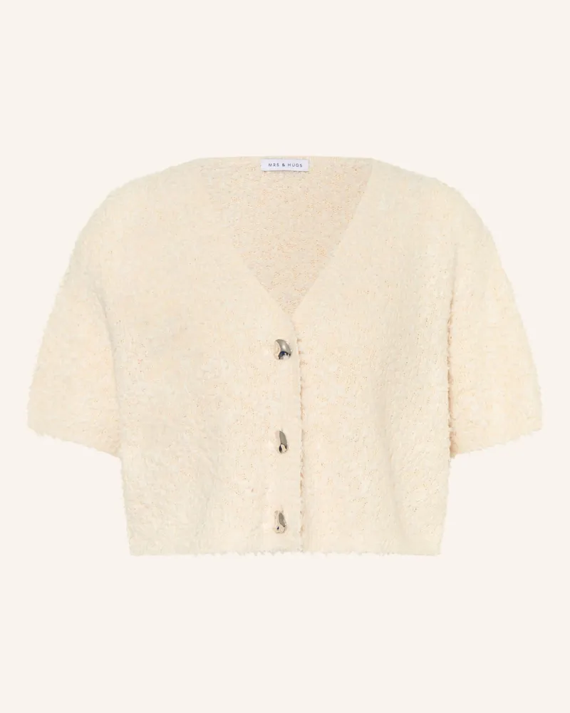 Mrs & HUGS Strickjacke weiss Creme