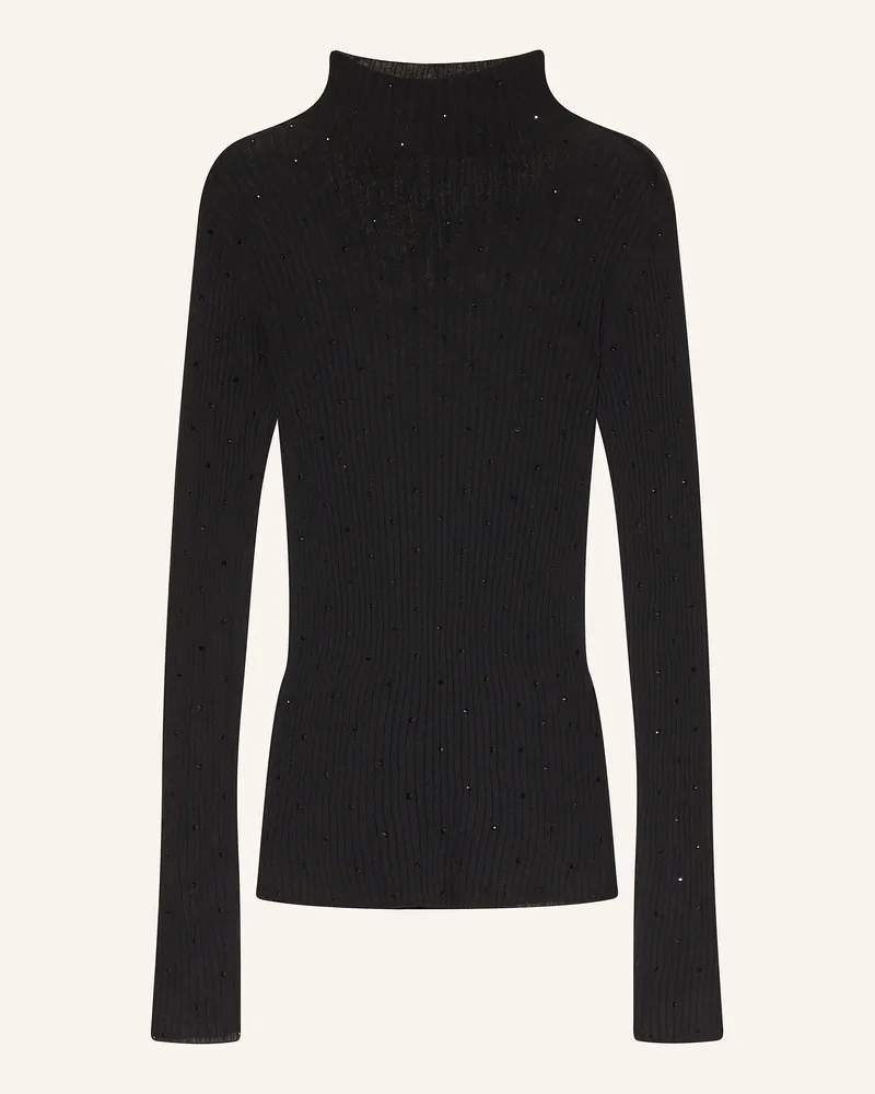 Liu Jo Pullover mit Schmucksteinen Schwarz