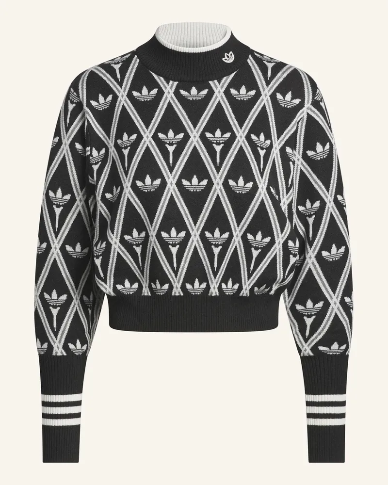 adidas Originals Trefoil Rollkragenpullover schwarz Schwarz