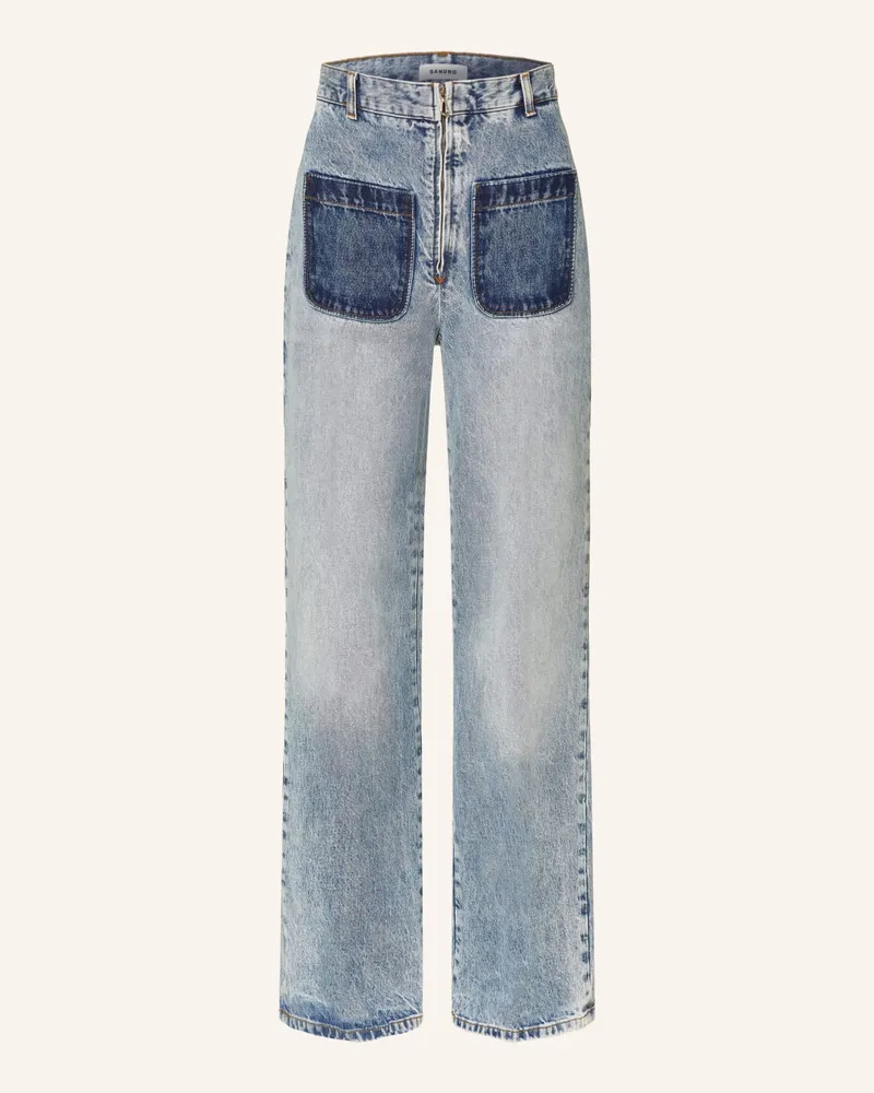 Sandro Straight Jeans Blau