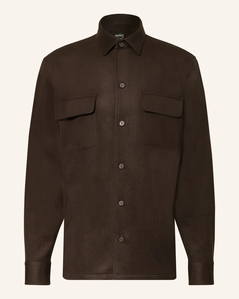 van Laack Overshirt Vl-Reydin-K braun Dunkelbraun