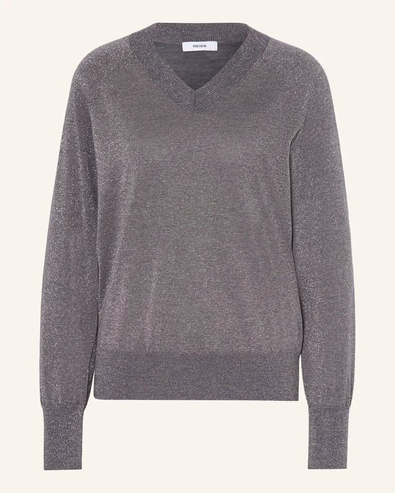 Reiss Pullover Pammy Mit Glitzergarn silber Grau