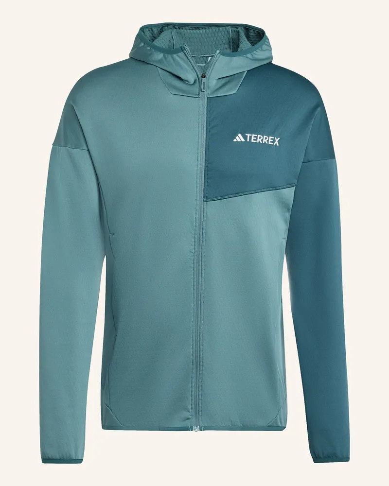 adidas TERREX XPERIOR CLIMAWARM LIGHT FLEECE KAPUZENJACKE Türkis