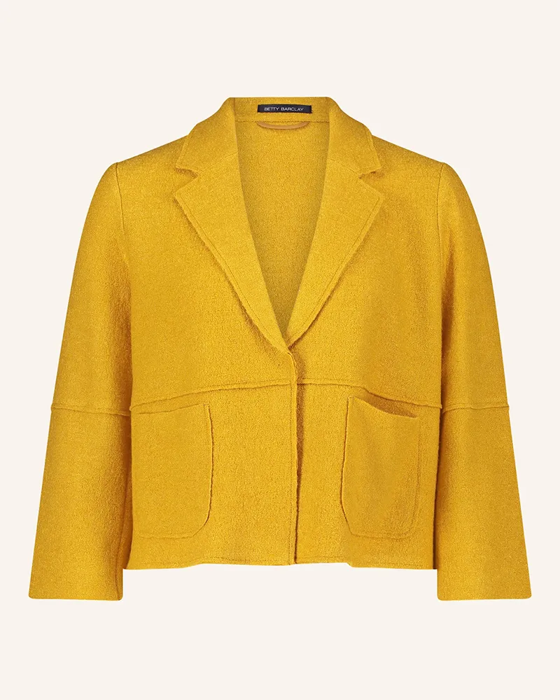 Betty Barclay Bouclé-Blazer Mit 3/4-Arm gelb Dunkelgelb