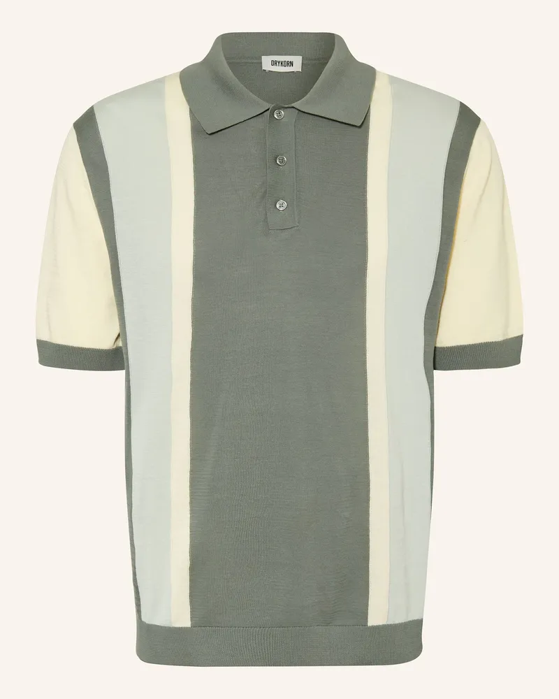 Drykorn Strick-Poloshirt Tamian Relaxed Fit gruen Grün