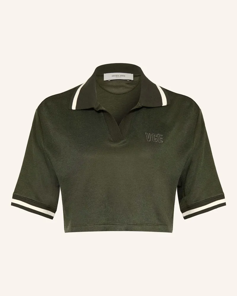 Golden Goose Jersey-Poloshirt Dunkelgrün