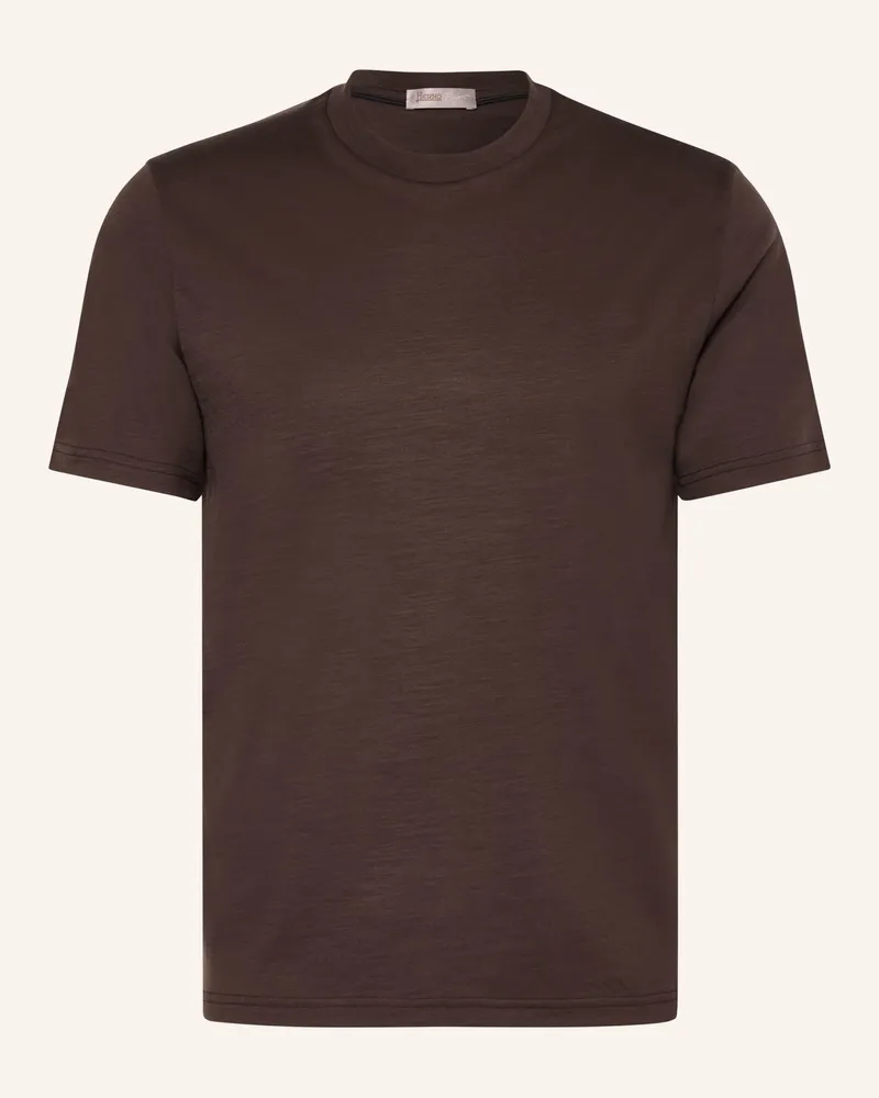 Herno T-Shirt braun Dunkelbraun