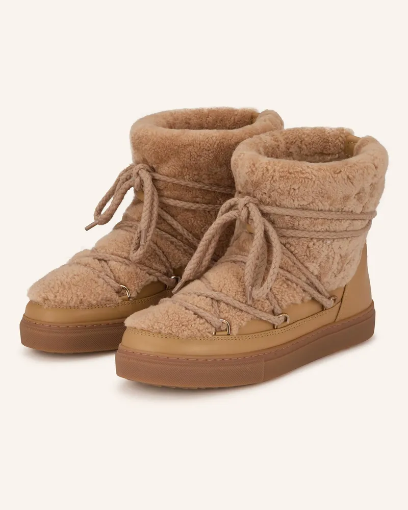 INUIKII Boots CURLY mit Kunstfell Beige