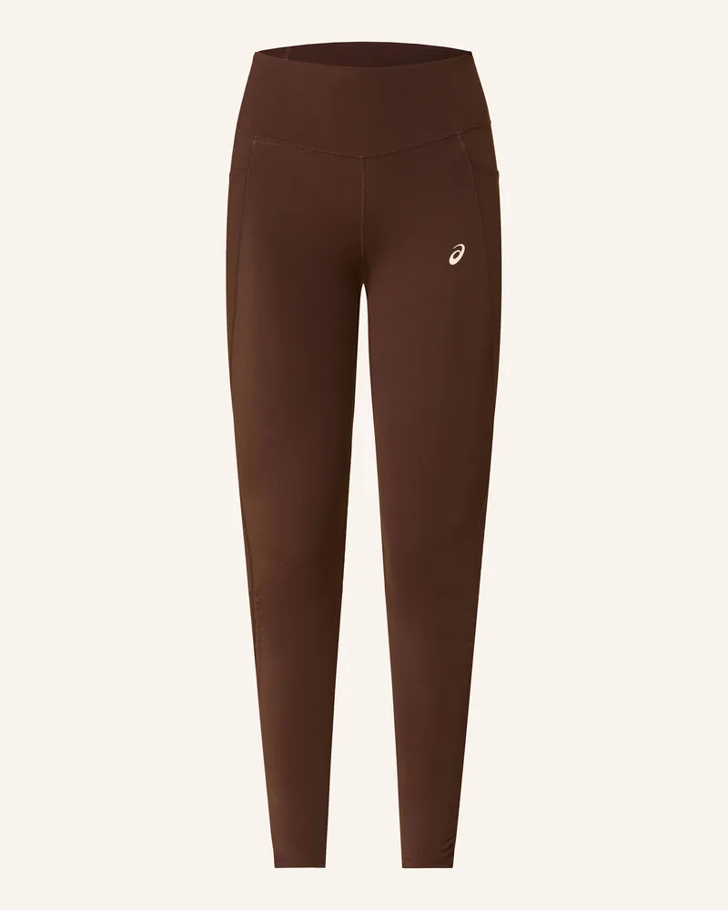 Asics Lauf-Tights Nagino braun Dunkelbraun